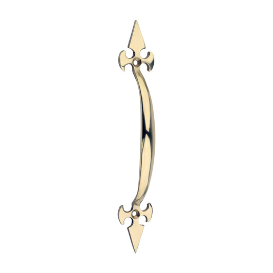 TIMCO Fleur De Lys Pull Handle - Polished Brass - 178mm - Image