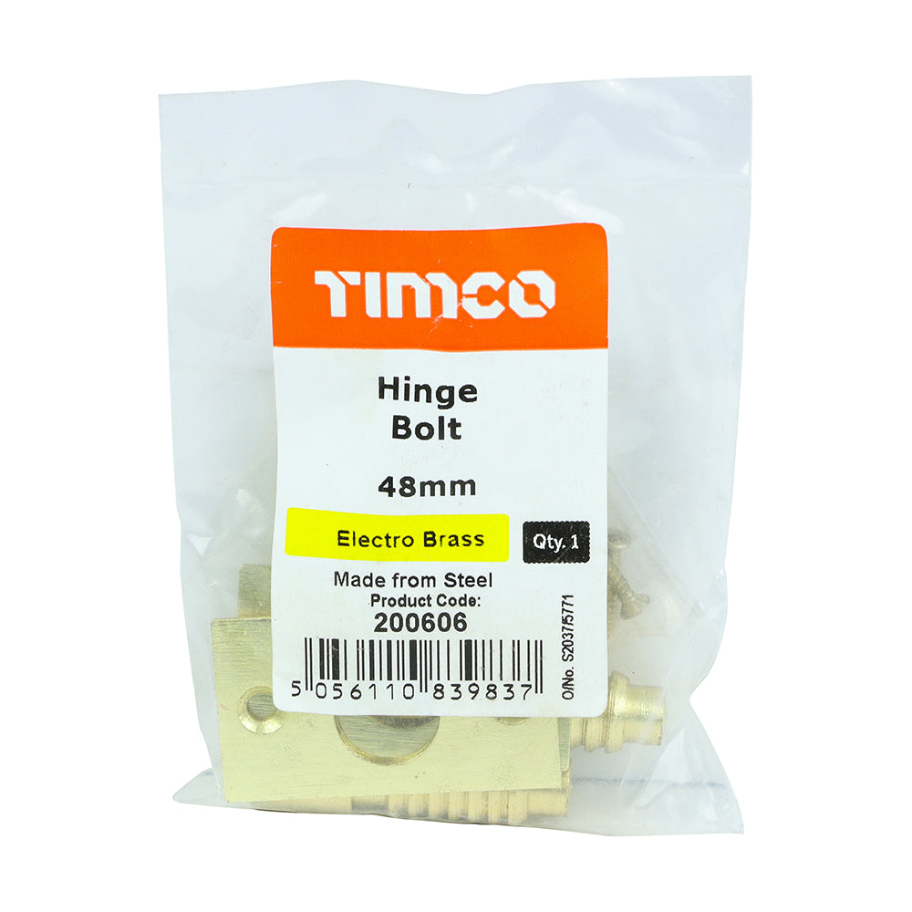TIMCO Hinge Bolt Electro Brass - 48mm - Image