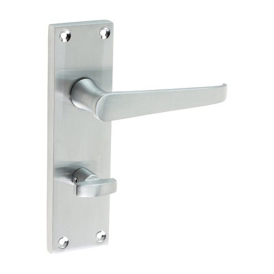 TIMCO Victorian Straight Bathroom Handles - Satin Chrome - 151 x 42mm - Image