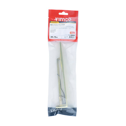 TIMCO Lever action Flush Bolt Polished Brass - 200 x 19mm - Image