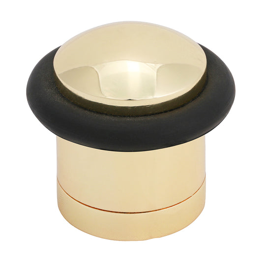 TIMCO Cylinder Door Stop Polished Brass - 41mm - Image