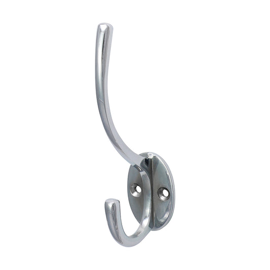 TIMCO Hat & Coat Hook Polished Chrome - 125 x 32mm - Image