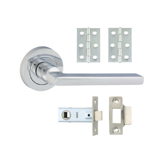TIMCO Radmore Lever On Rose Internal Door Latch Pack - Polished Chrome - Mixed - Image