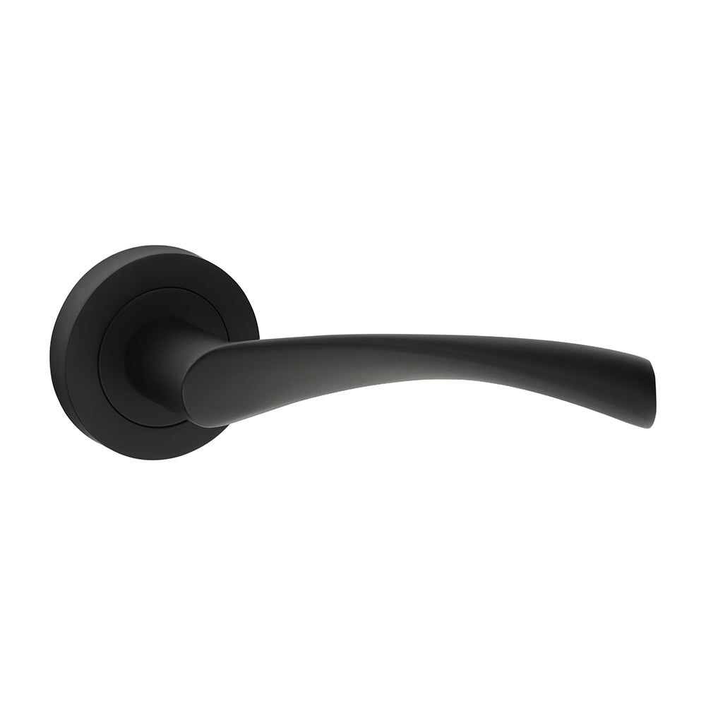 TIMCO Edleston Lever On Rose Handles - Matt Black - 49mm - Image