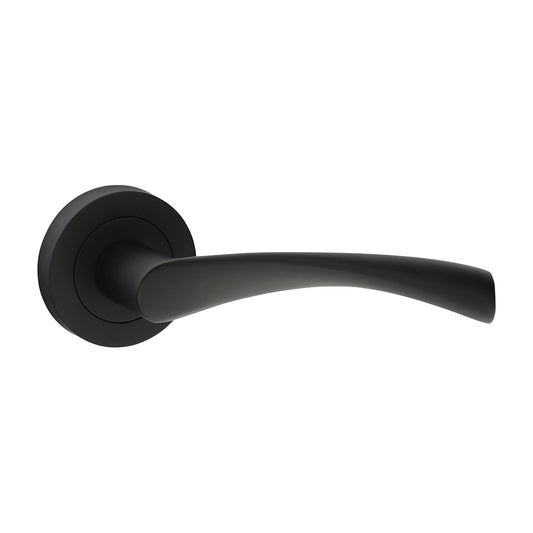 TIMCO Edleston Lever On Rose Handles - Matt Black - 49mm - Image