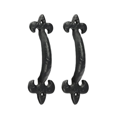 TIMCO Fleur De Lys Pull Handle - Antique Black - 6" - Image
