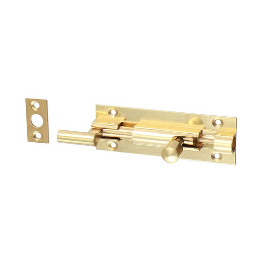 TIMCO Necked Barrel Bolt Polished Brass - 75 x 25mm - Image