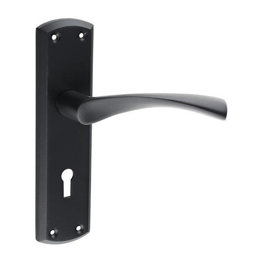 TIMCO Zeta Latch Handles - Matt Black - 175 x 45mm - Image