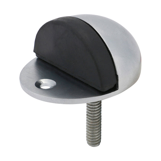 TIMCO Oval Door Stop Satin Chrome - 47mm - Image