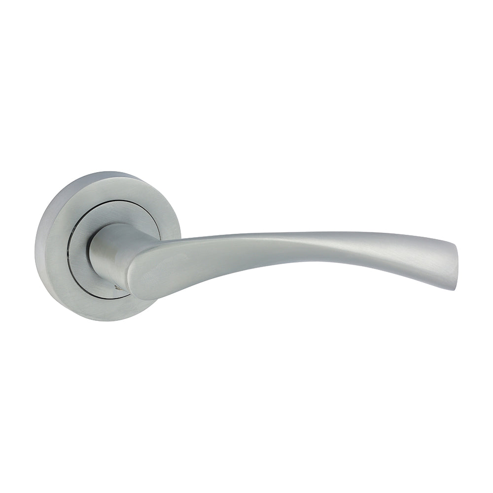 TIMCO Edleston Lever On Rose Handles - Satin Chrome - 49mm - Image