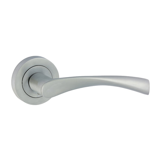 TIMCO Edleston Lever On Rose Handles - Satin Chrome - 49mm - Image