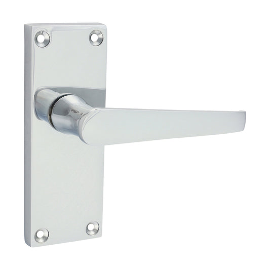 TIMCO Victorian Straight Latch Handles - Polished Chrome - 114 x 42mm - Image