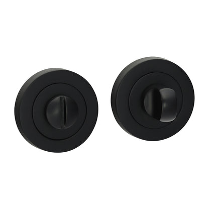 TIMCO Bathroom Thumb Turn And Release - Matt Black - 49mm - Image