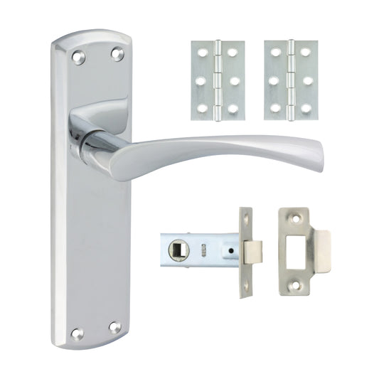 TIMCO Zeta Lever Internal Door Latch Pack - Polished Chrome - Mixed - Image