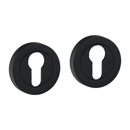 TIMCO Euro Profile Escutcheon - Matt Black - 49mm - Image
