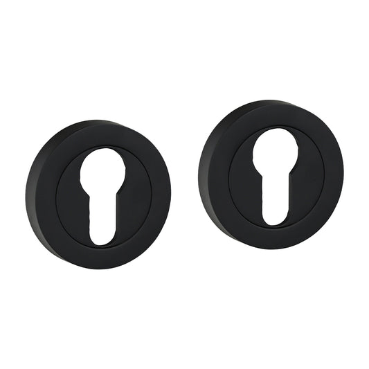 TIMCO Euro Profile Escutcheon - Matt Black - 49mm - Image