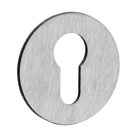 TIMCO Euro Profile Self-Adhesive Escutcheon - Round - Satin Stainless Steel - 52mm - Image