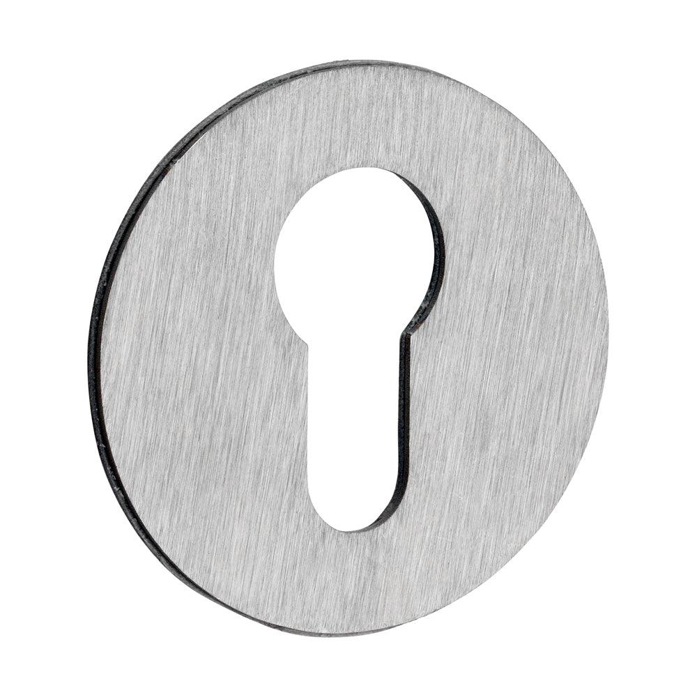 TIMCO Euro Profile Self-Adhesive Escutcheon - Round - Satin Stainless Steel - 52mm - Image