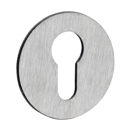 TIMCO Euro Profile Self-Adhesive Escutcheon - Round - Satin Stainless Steel - 52mm - Image