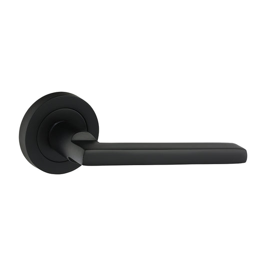 TIMCO Radmore Lever On Rose Handles - Matt Black - 49mm - Image