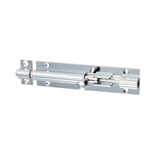 TIMCO Straight Barrel Bolt Polished Chrome - 100 x 25mm - Image