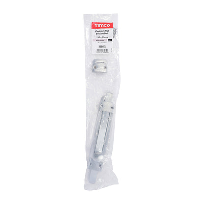 TIMCO Contract Flat Section Bolt Satin Chrome - 210 x 35mm - Image