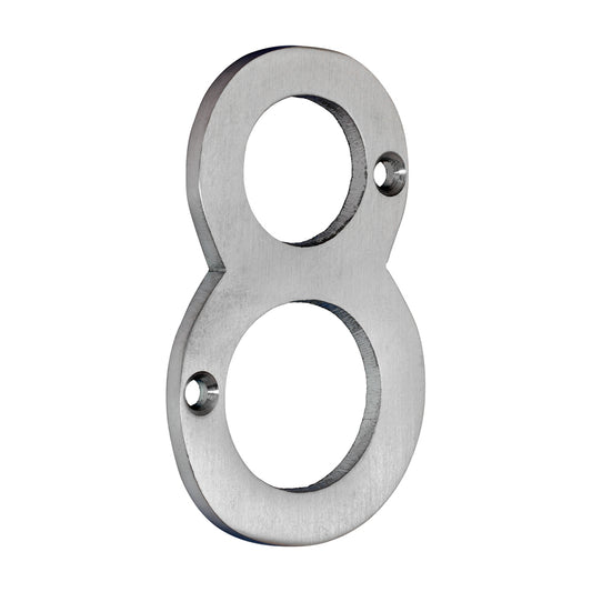 TIMCO Door Numeral 8 - Satin Chrome - 75mm - Image