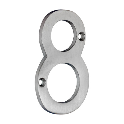 TIMCO Door Numeral 8 - Satin Chrome - 75mm - Image