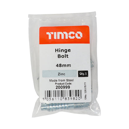TIMCO Hinge Bolt Zinc - 48mm - Image