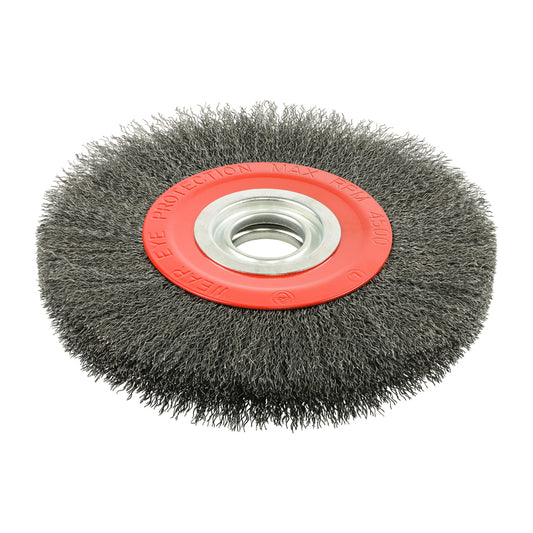 TIMCO Wheel Brush with Plastic Reducer Set Crimped Steel Wire - 200mm - Image