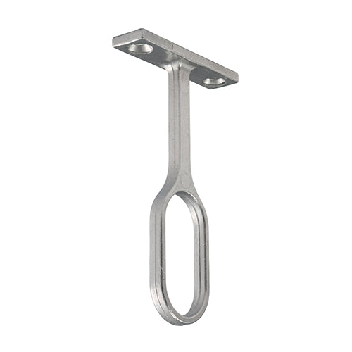 TIMCO Centre Bracket For Oval Tube Polished Chrome - 30 x 15 - Image