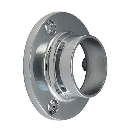 TIMCO End Socket For Round Tube Polished Chrome - 25mm - Image