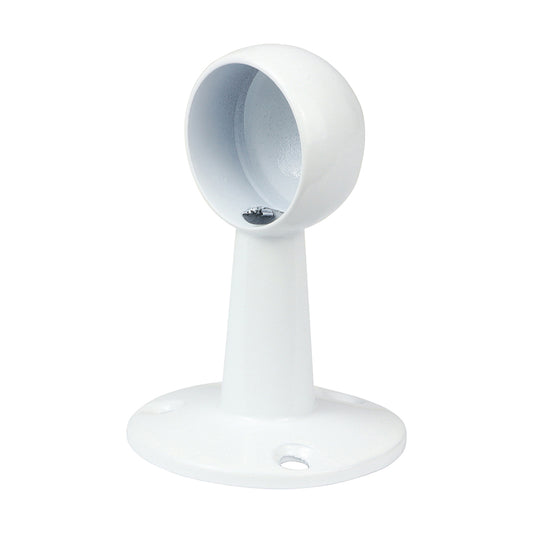 TIMCO End Bracket For Round Tube White - 25mm - Image