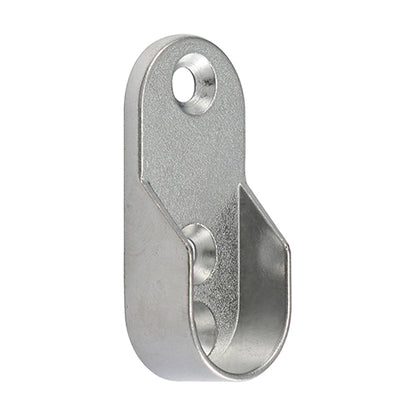 TIMCO End Socket For Oval Tube Polished Chrome - 30 x 15 - Image