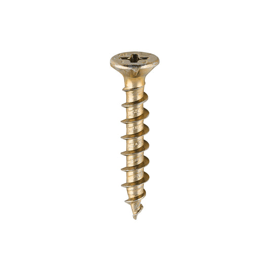 TIMCO Window Fabrication Screws Countersunk with Ribs PH Single Thread Gimlet Point Yellow - 4.3 x 25 - Image