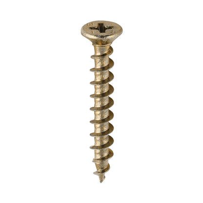 TIMCO Window Fabrication Screws Countersunk with Ribs PH Single Thread Gimlet Point Yellow - 4.3 x 30 - Image
