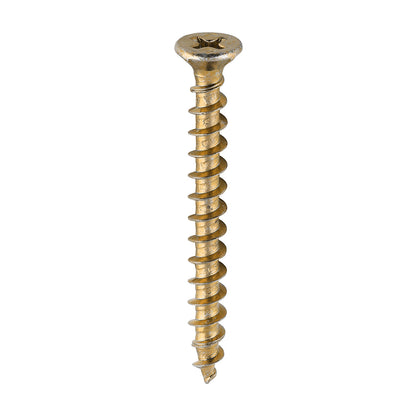 TIMCO Window Fabrication Screws Countersunk with Ribs PH Single Thread Gimlet Point Yellow - 4.3 x 40 - Image