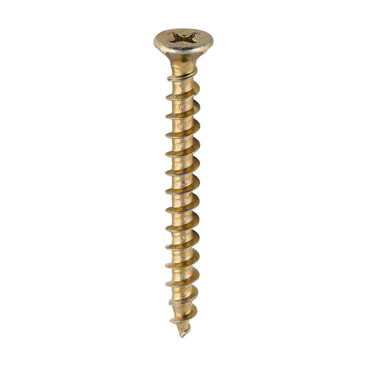 TIMCO Window Fabrication Screws Countersunk with Ribs PH Single Thread Gimlet Point Yellow - 4.3 x 40 - Image
