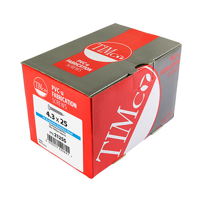 TIMCO Window Fabrication Screws Friction Stay Shallow Pan Countersunk PH Single Thread Gimlet Tip Stainless Steel - 4.3 x 20 - Image