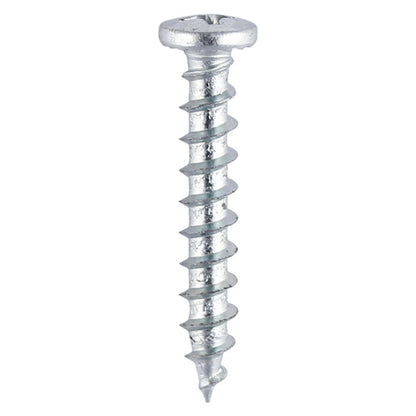 TIMCO Window Fabrication Screws Friction Stay Shallow Pan with Serrations PH Single Thread Gimlet Point Zinc - 4.8 x 30 - Image