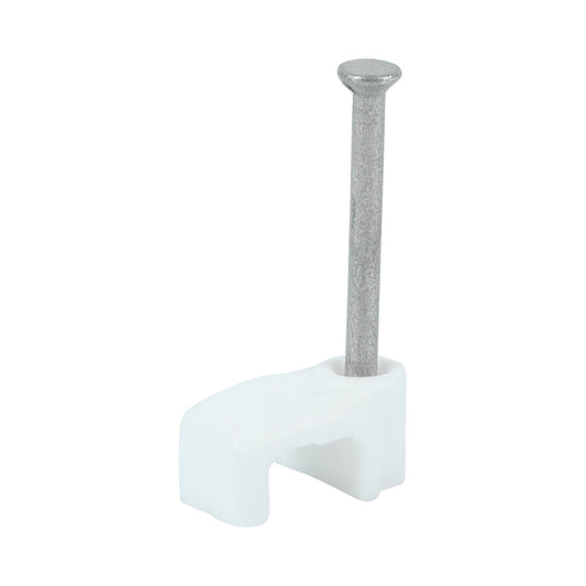TIMCO Flat Cable Clips White - To fit 1.0mm - Image