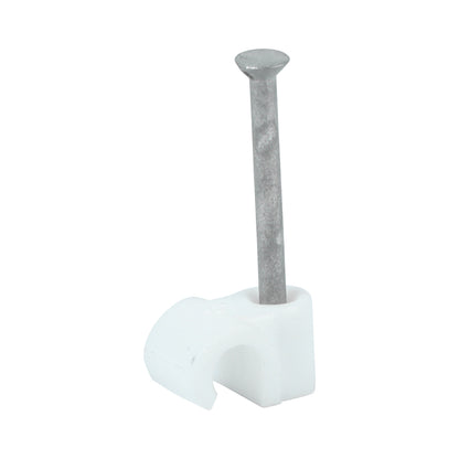 TIMCO Round Cable Clips White - To fit 5.0mm - Image