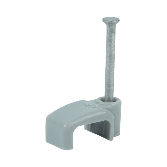 TIMCO Flat & Twin Cable Clips Grey - To fit 2.5mm - Image