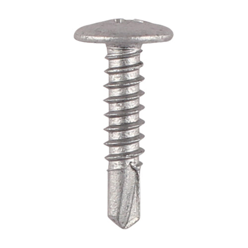TIMCO Self-Drilling Metal Framing Low Profile Wafer Head Exterior Silver Screws - 4.8 x 22 - Image