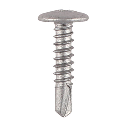 TIMCO Self-Drilling Metal Framing Low Profile Wafer Head Exterior Silver Screws - 4.8 x 22 - Image