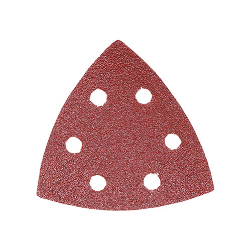 TIMCO Delta Sanding Pads 60 Grit Red - 95 x 95mm - Image