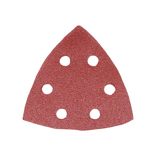 TIMCO Delta Sanding Pads 80 Grit Red - 95 x 95mm - Image