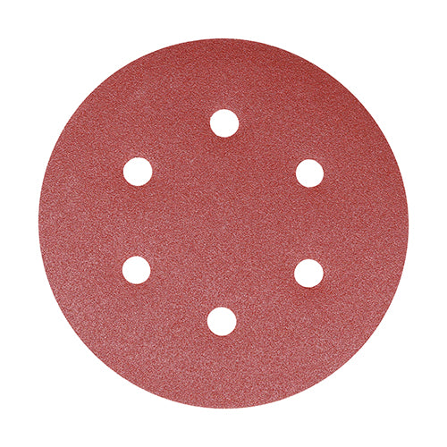 TIMCO Random Orbital Sanding Discs 120 Grit Red - 150mm - Image
