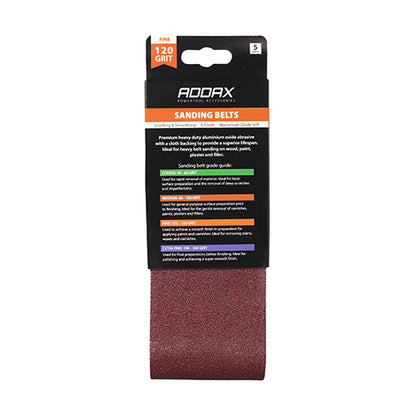 TIMCO Sanding Belts 120 Grit Red - 75 x 457mm - Image