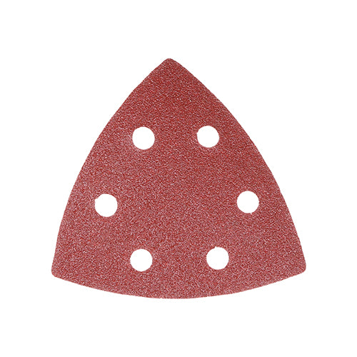TIMCO Delta Sanding Pads Mixed Red - 95 x 95mm (80/120/180) - Image